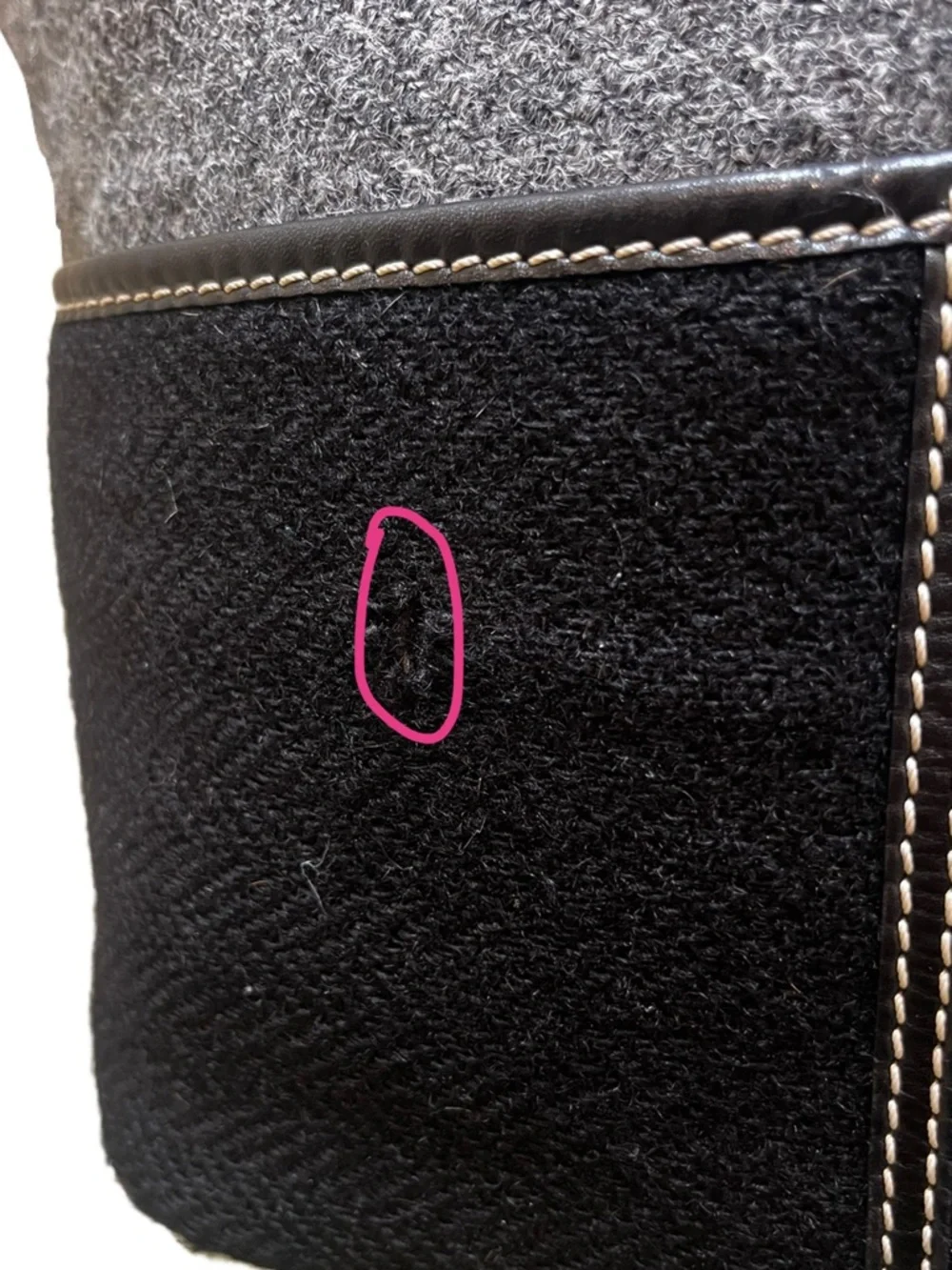 Kate Spade Vintage Wool Grey Patchwork Tote - Picture 8 of 16